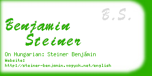 benjamin steiner business card