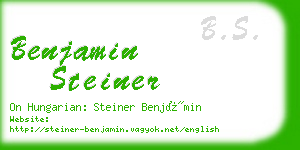 benjamin steiner business card